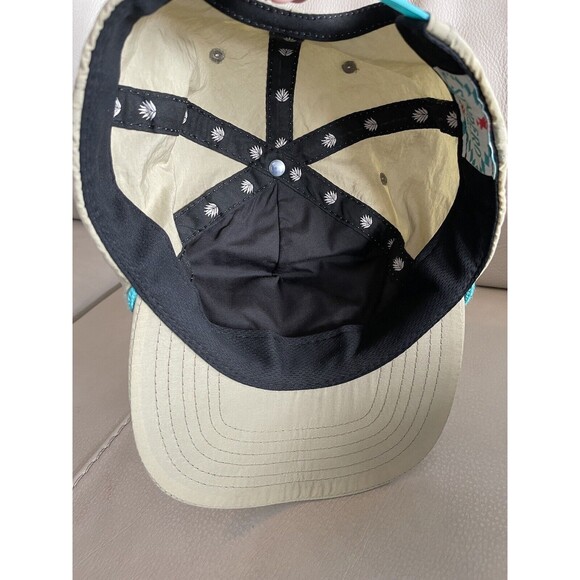 Sendero Provisions Co Keepin It Reel Beige Teal Nylon Snapback Adjustable Hat - Picture 5 of 7